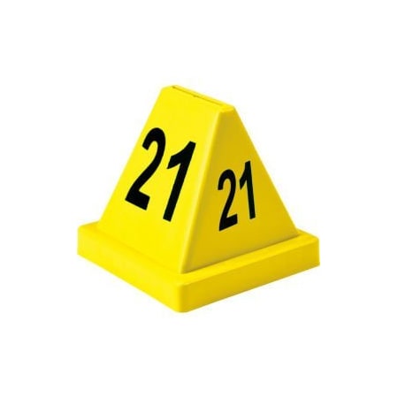Global Industrial„¢ Numbered Cones, 21-40, Yellow
